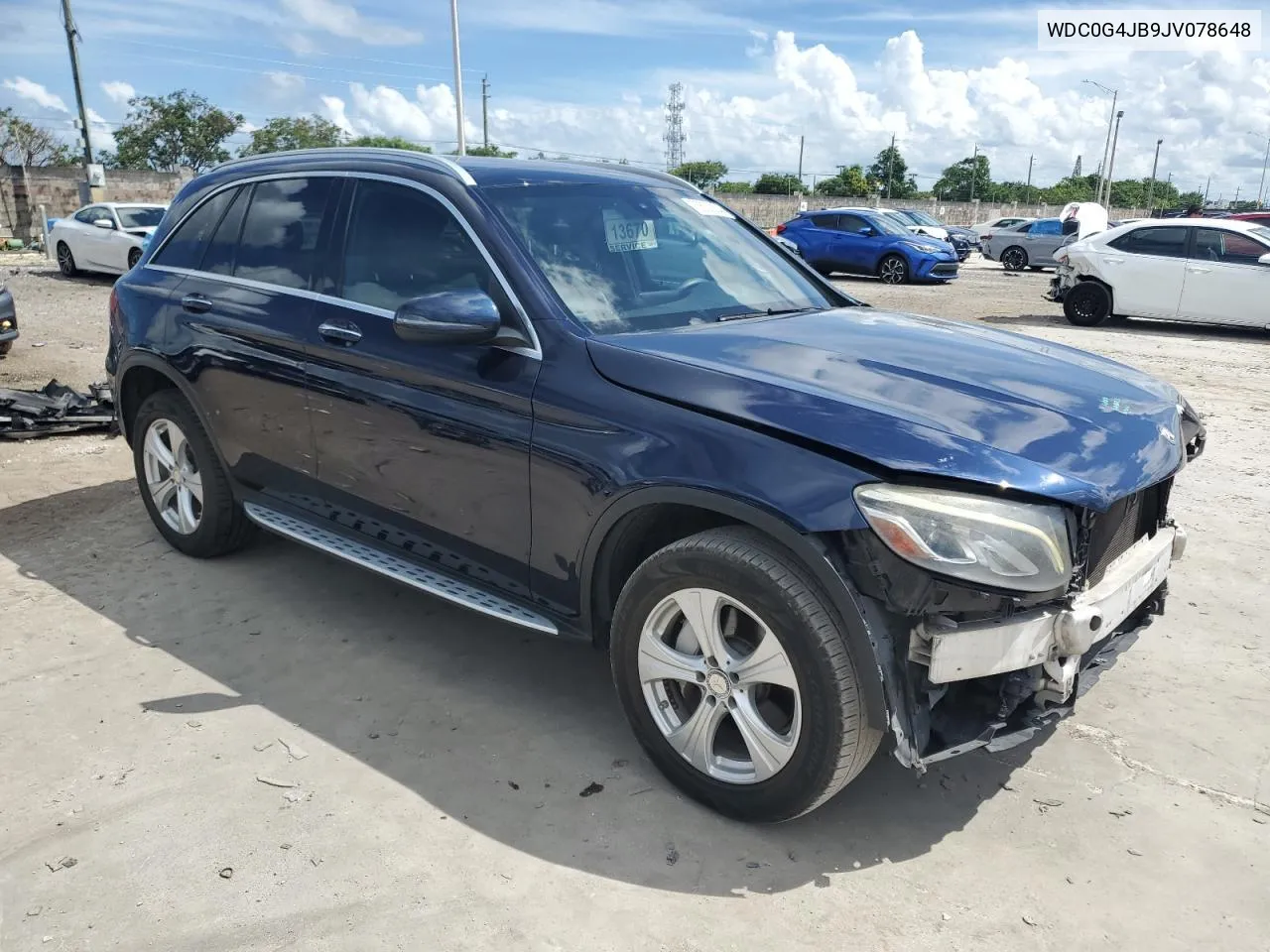 2018 Mercedes-Benz Glc 300 VIN: WDC0G4JB9JV078648 Lot: 72533334