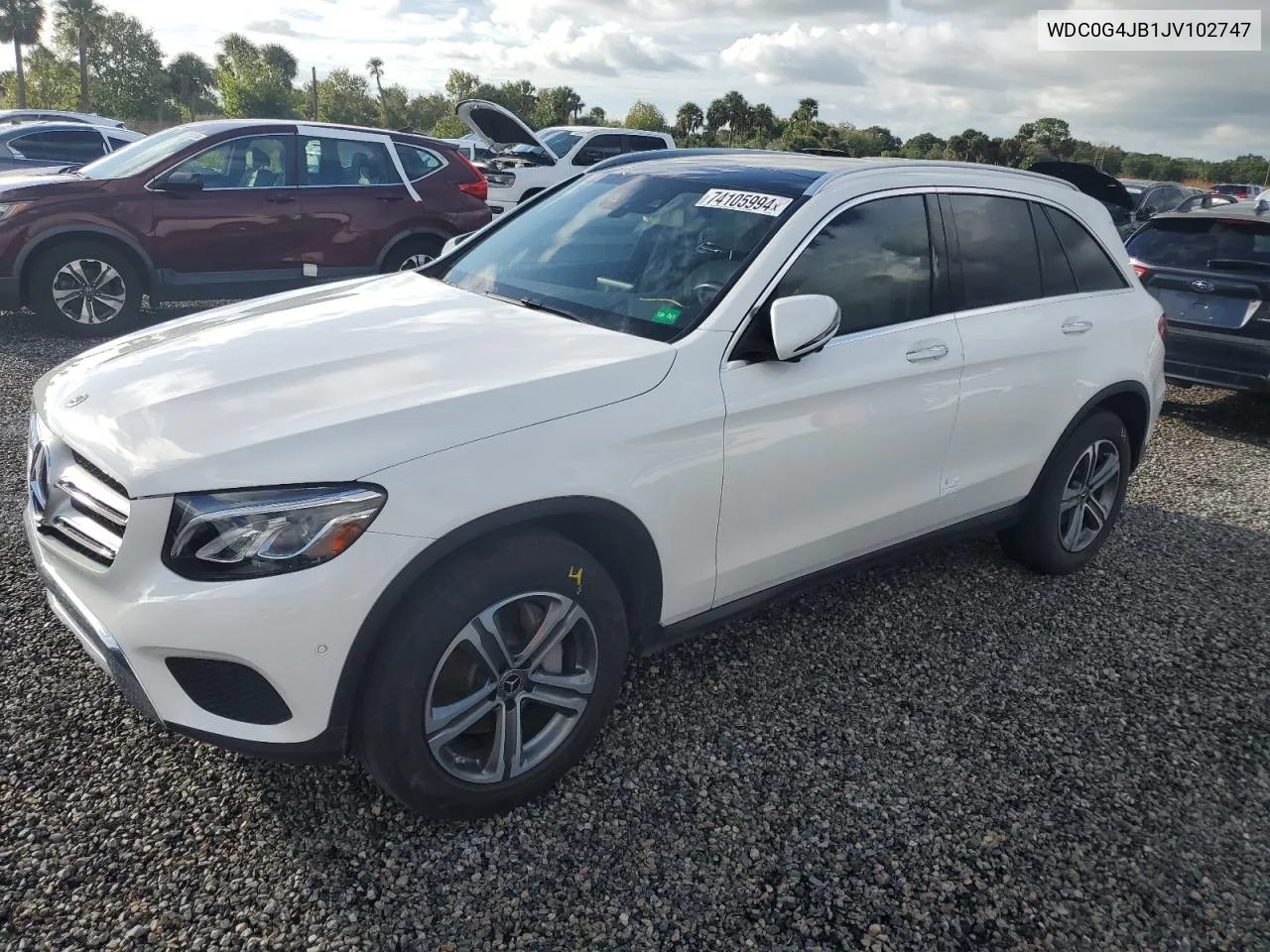 2018 Mercedes-Benz Glc 300 VIN: WDC0G4JB1JV102747 Lot: 74105994