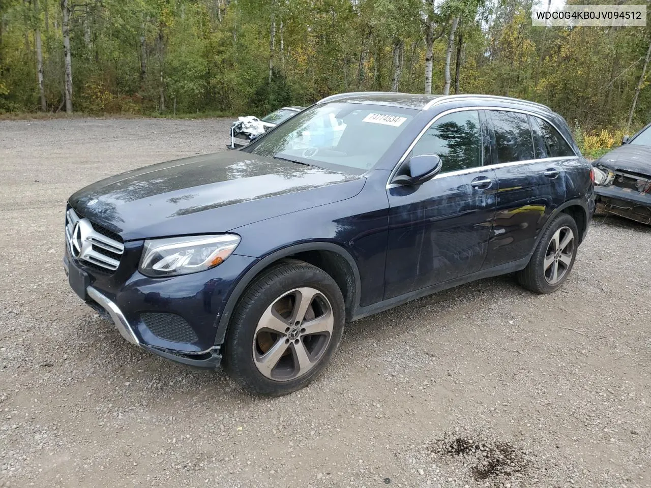 2018 Mercedes-Benz Glc 300 4Matic VIN: WDC0G4KB0JV094512 Lot: 74774534