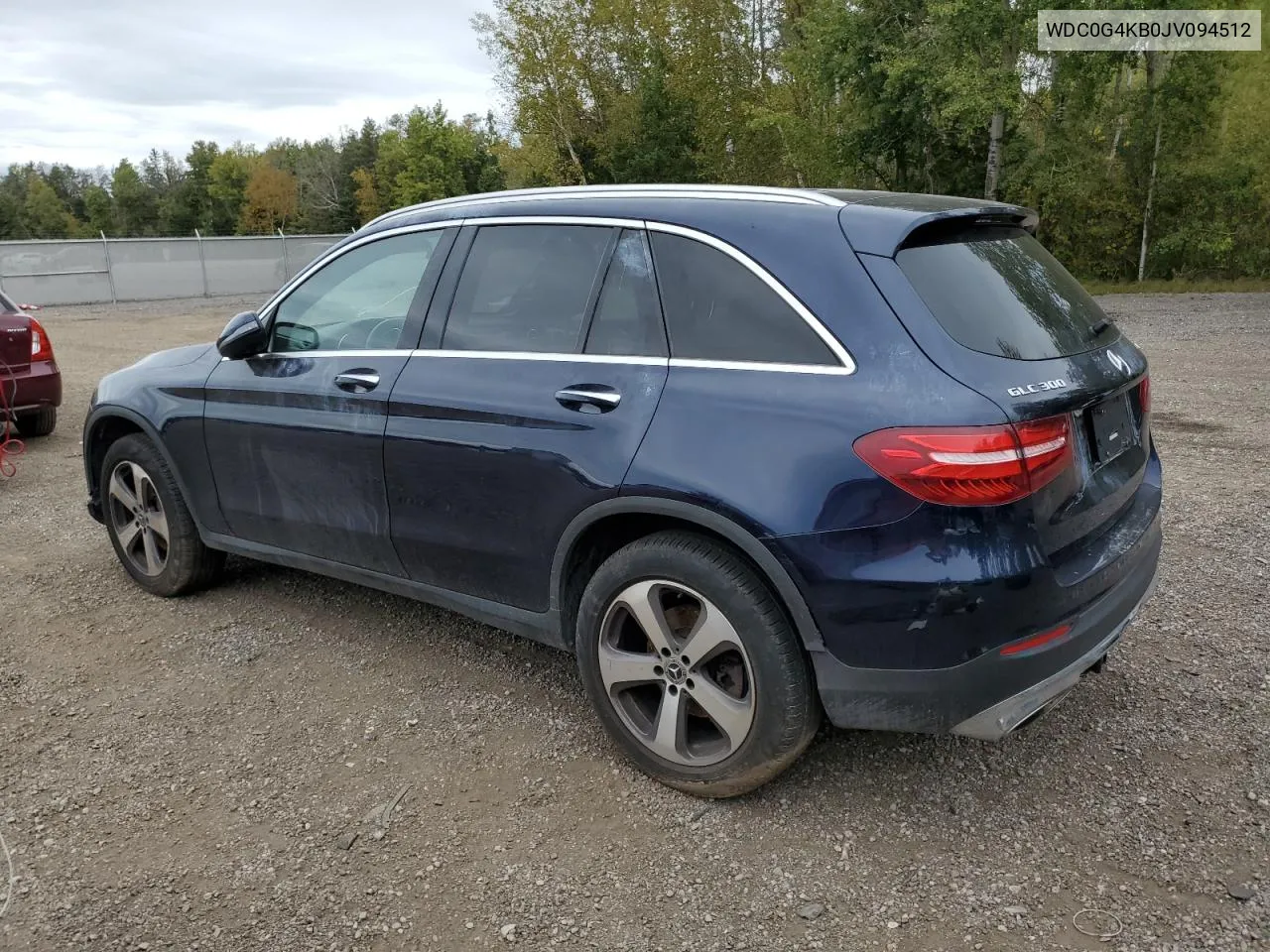 2018 Mercedes-Benz Glc 300 4Matic VIN: WDC0G4KB0JV094512 Lot: 74774534