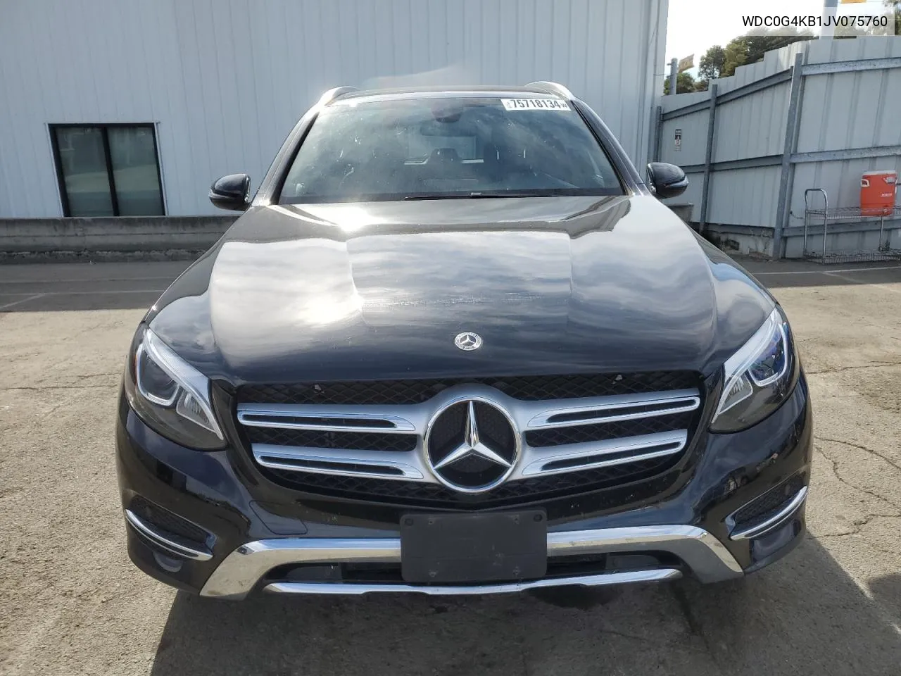 2018 Mercedes-Benz Glc 300 4Matic VIN: WDC0G4KB1JV075760 Lot: 75718134