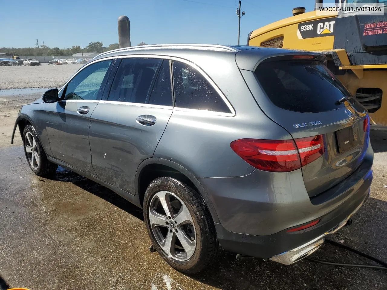 2018 Mercedes-Benz Glc 300 VIN: WDC0G4JB1JV081026 Lot: 75863814