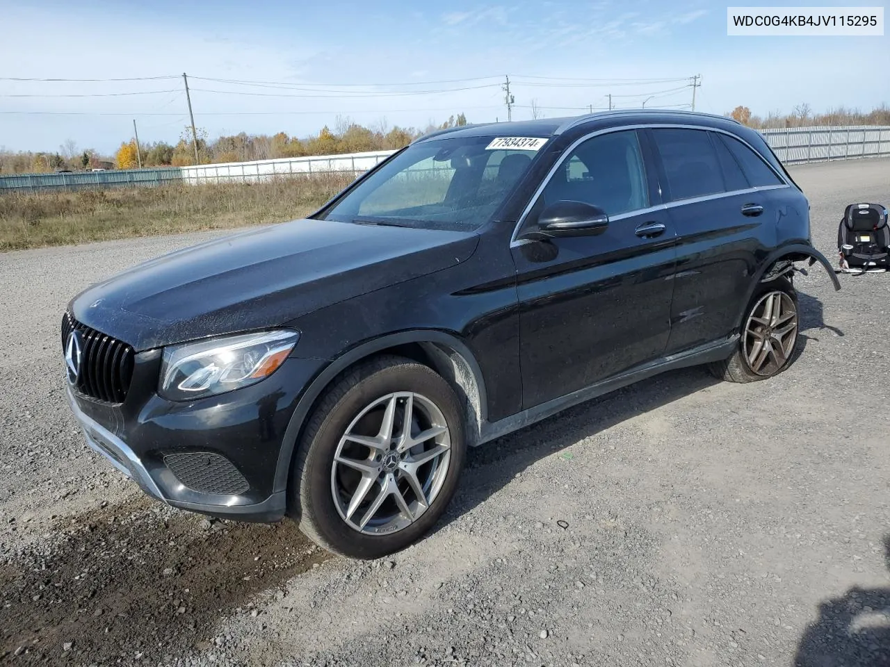 2018 Mercedes-Benz Glc 300 4Matic VIN: WDC0G4KB4JV115295 Lot: 77934374