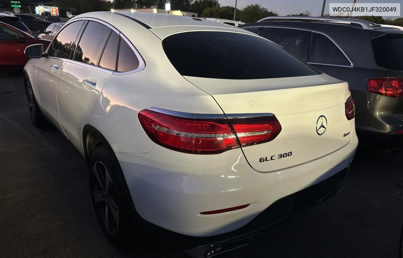 2018 Mercedes-Benz Glc Coupe 300 4Matic VIN: WDC0J4KB1JF320049 Lot: 81197094