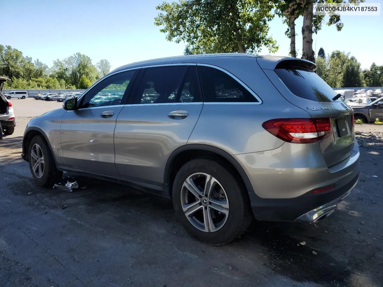 2019 Mercedes-Benz Glc 300 VIN: WDC0G4JB4KV187553 Lot: 59955704