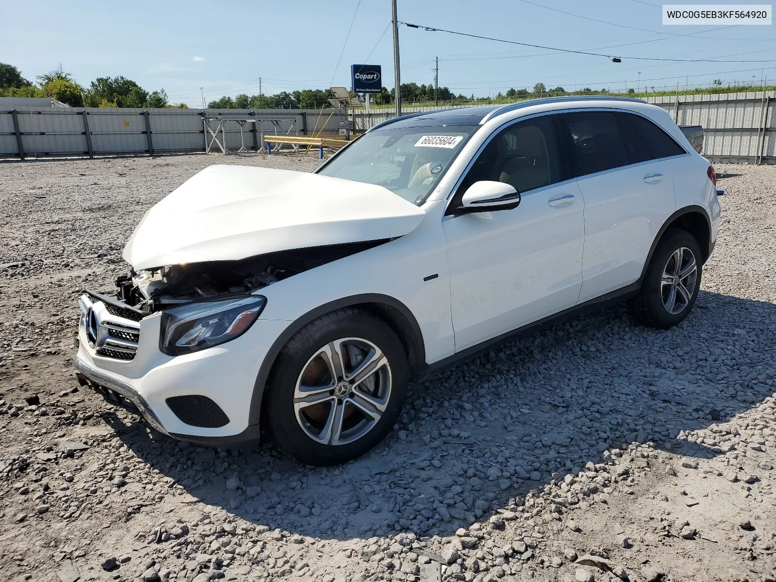 2019 Mercedes-Benz Glc 350E VIN: WDC0G5EB3KF564920 Lot: 66035604