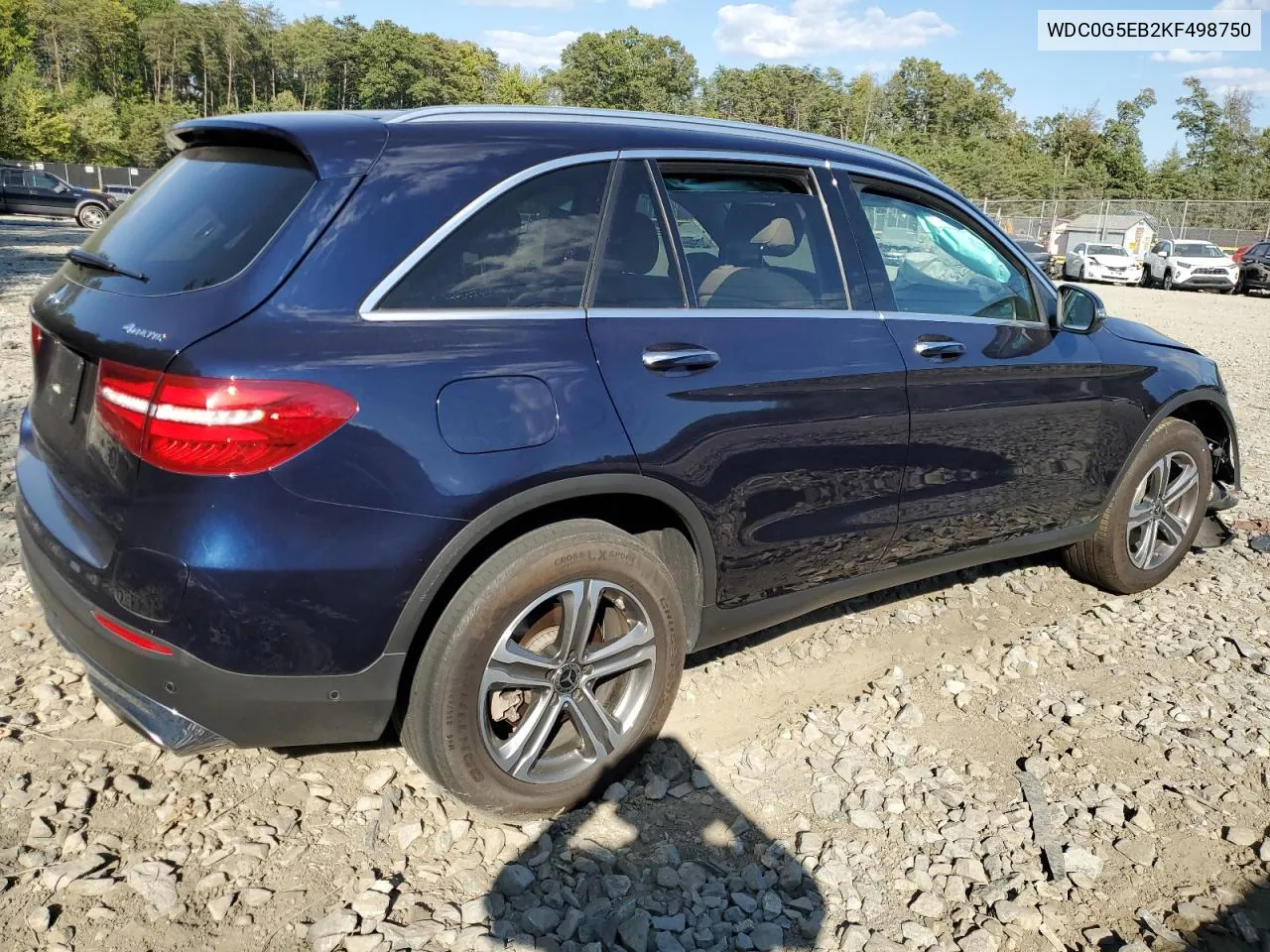 2019 Mercedes-Benz Glc 350E VIN: WDC0G5EB2KF498750 Lot: 70893324