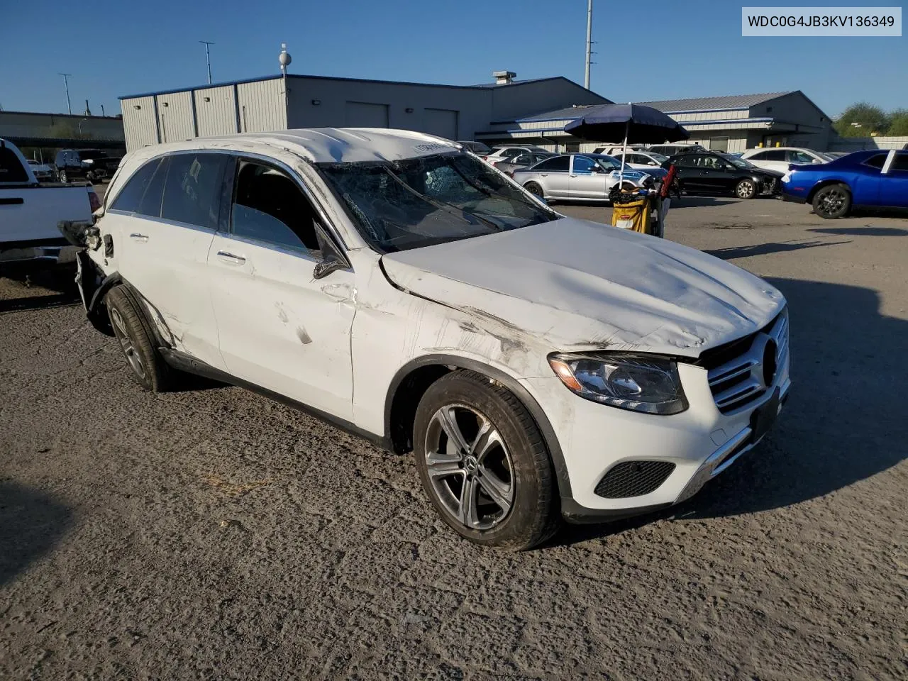 2019 Mercedes-Benz Glc 300 VIN: WDC0G4JB3KV136349 Lot: 73878974