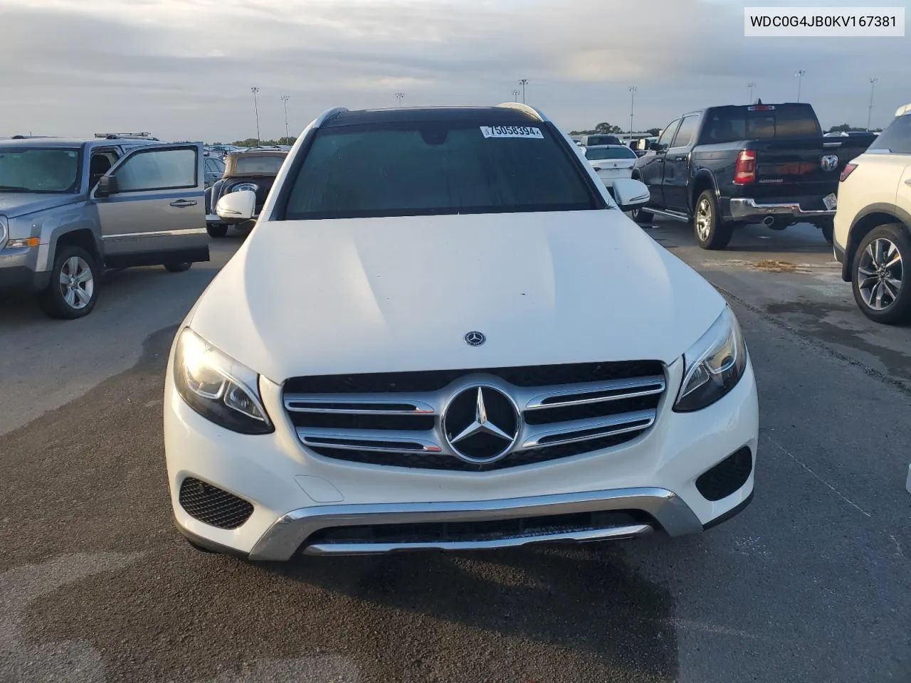 2019 Mercedes-Benz Glc 300 VIN: WDC0G4JB0KV167381 Lot: 75058394