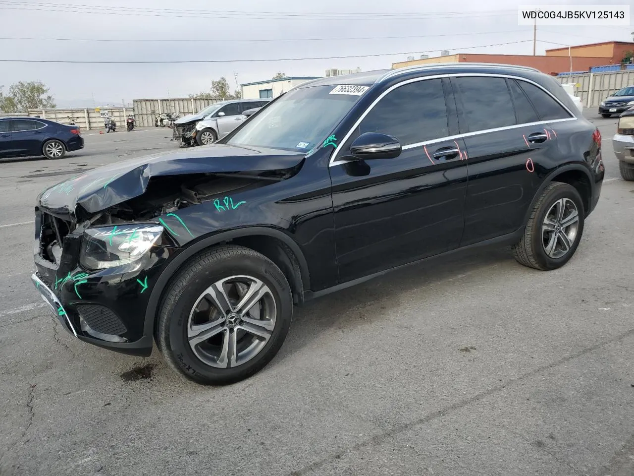 2019 Mercedes-Benz Glc 300 VIN: WDC0G4JB5KV125143 Lot: 76632394