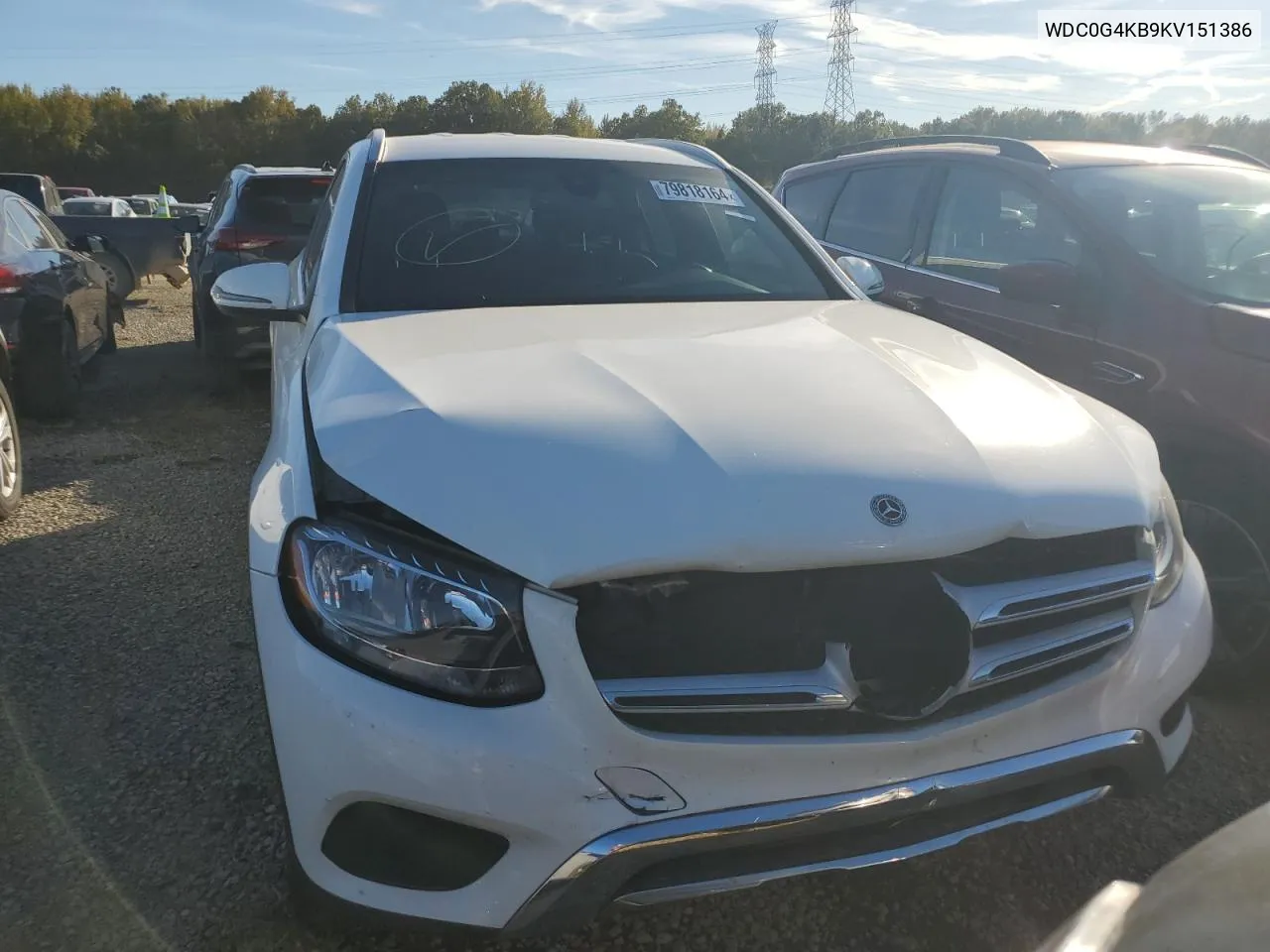 2019 Mercedes-Benz Glc 300 4Matic VIN: WDC0G4KB9KV151386 Lot: 79818164