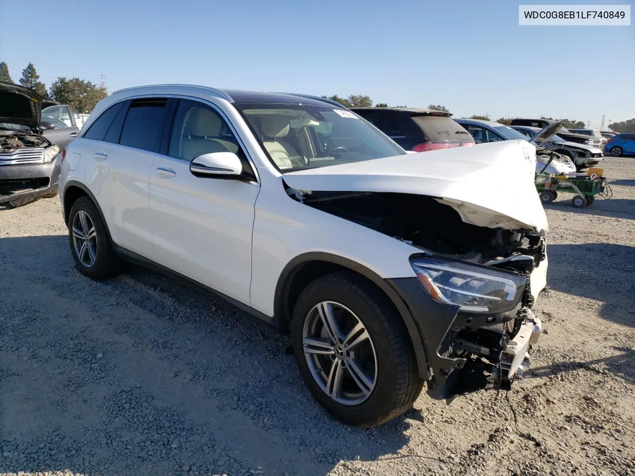 2020 Mercedes-Benz Glc 300 4Matic VIN: WDC0G8EB1LF740849 Lot: 74905994