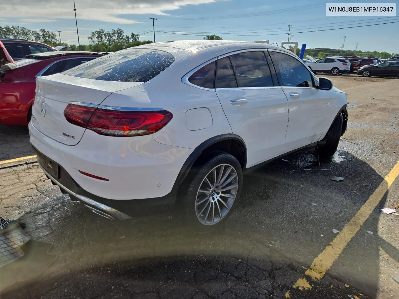 2021 Mercedes-Benz Glc Coupe 300 4Matic VIN: W1N0J8EB1MF916347 Lot: 66378224