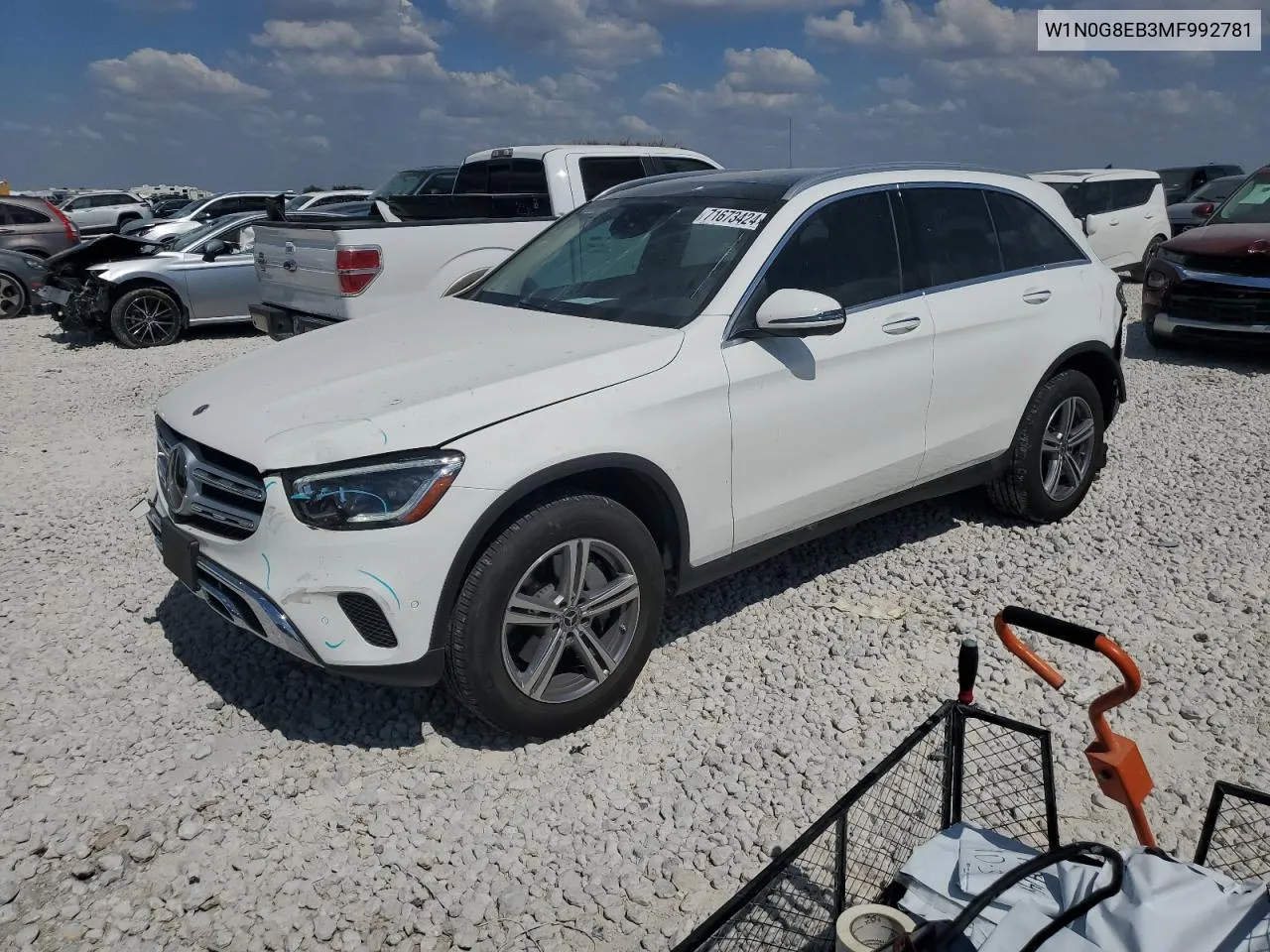 2021 Mercedes-Benz Glc 300 4Matic VIN: W1N0G8EB3MF992781 Lot: 71673424