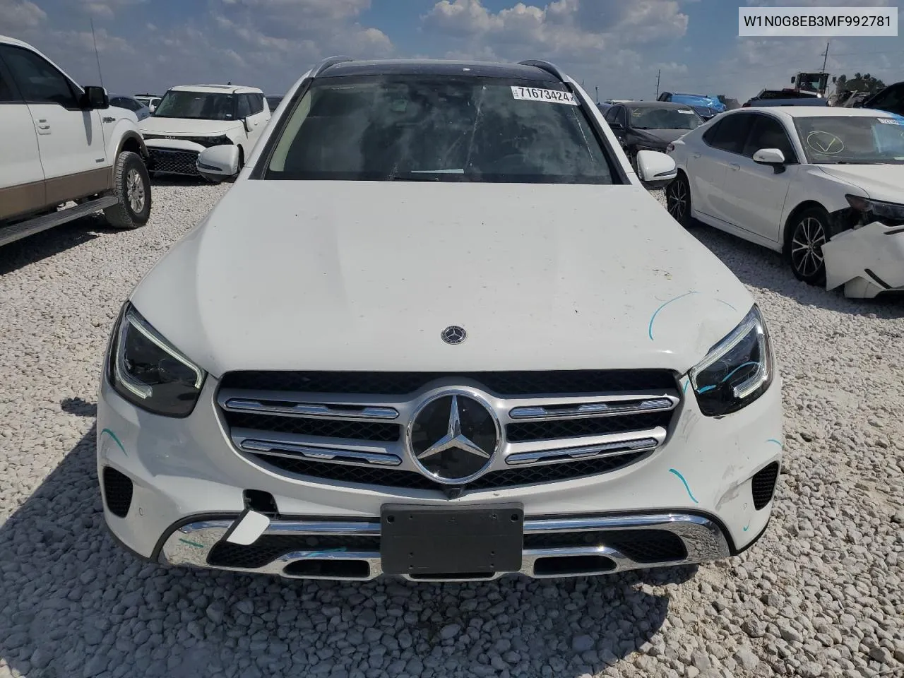 2021 Mercedes-Benz Glc 300 4Matic VIN: W1N0G8EB3MF992781 Lot: 71673424