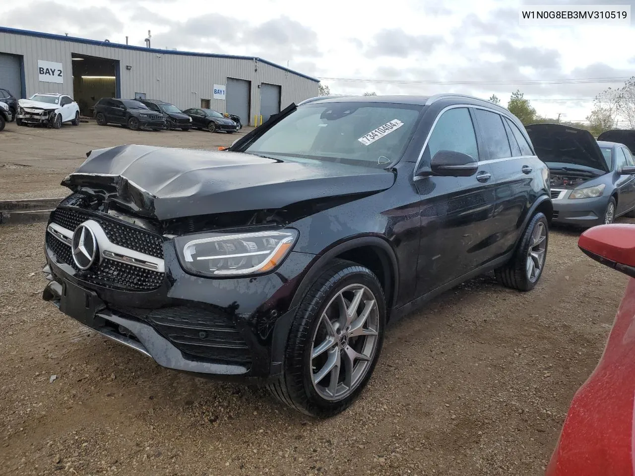 2021 Mercedes-Benz Glc 300 4Matic VIN: W1N0G8EB3MV310519 Lot: 73410404