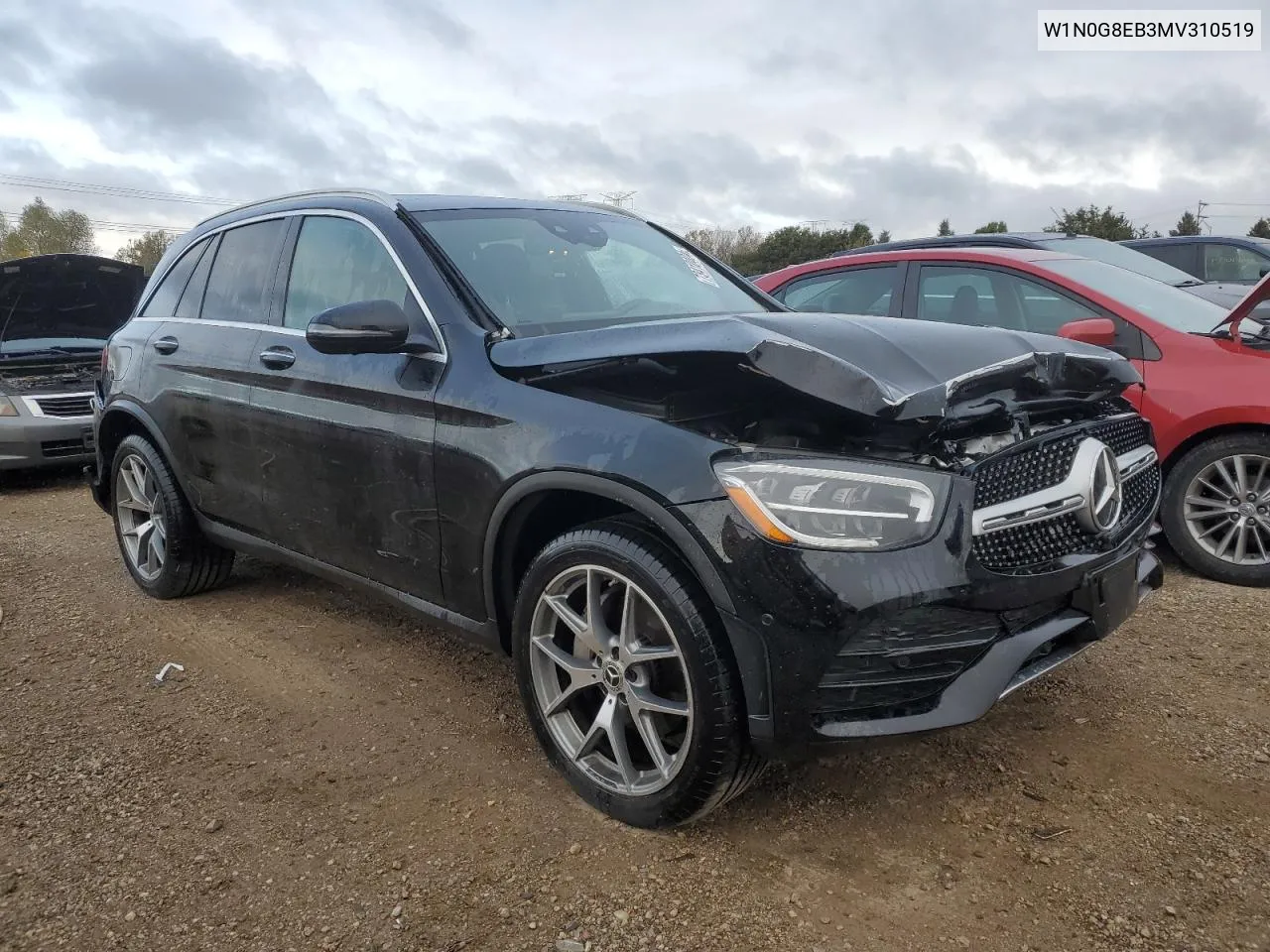 2021 Mercedes-Benz Glc 300 4Matic VIN: W1N0G8EB3MV310519 Lot: 73410404