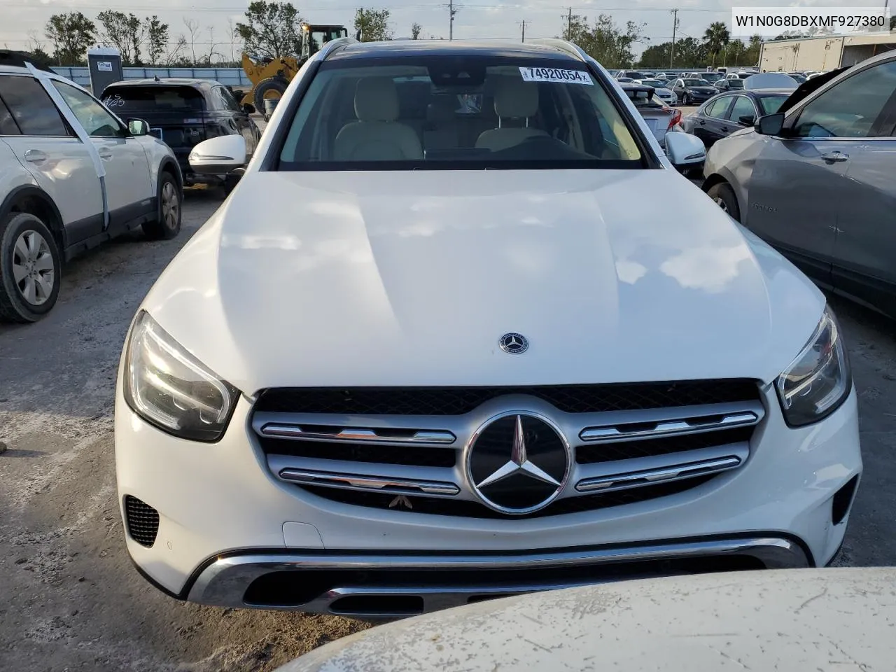 2021 Mercedes-Benz Glc 300 VIN: W1N0G8DBXMF927380 Lot: 74920654