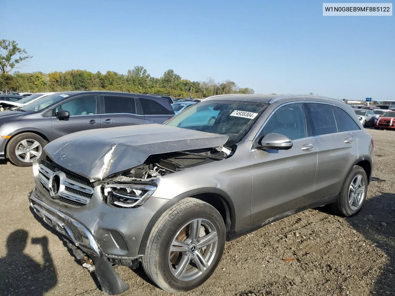 2021 Mercedes-Benz Glc 300 4Matic VIN: W1N0G8EB9MF885122 Lot: 74938304