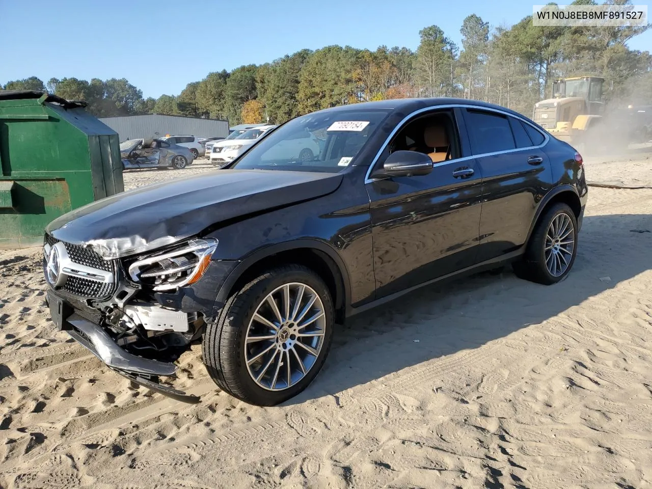 2021 Mercedes-Benz Glc Coupe 300 4Matic VIN: W1N0J8EB8MF891527 Lot: 77092154