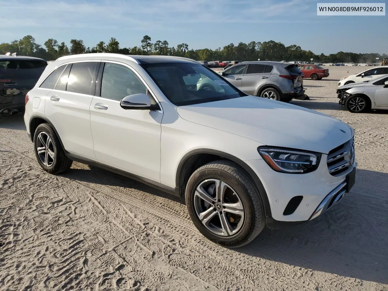 2021 Mercedes-Benz Glc 300 VIN: W1N0G8DB9MF926012 Lot: 77645054