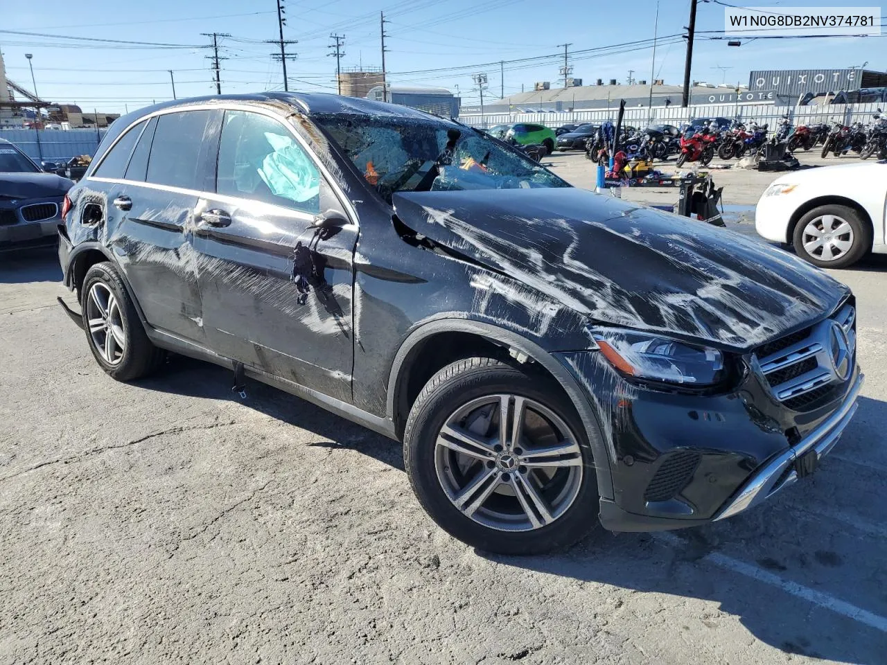 2022 Mercedes-Benz Glc 300 VIN: W1N0G8DB2NV374781 Lot: 47825934