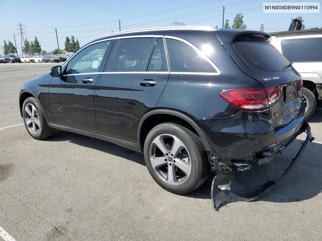 2022 Mercedes-Benz Glc 300 VIN: W1N0G8DB9NG110994 Lot: 69406034