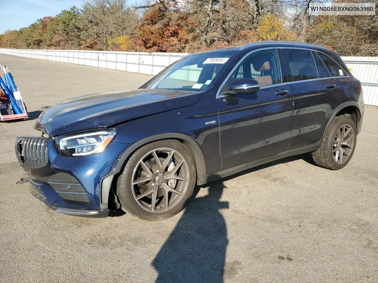 2022 Mercedes-Benz Glc 43 4Matic Amg VIN: W1N0G6EBXNG063980 Lot: 77955054