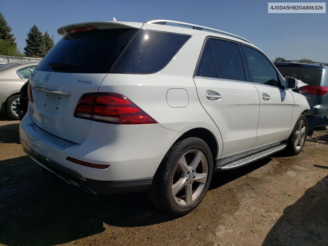 2016 Mercedes-Benz Gle 350 4Matic VIN: 4JGDA5HB2GA806326 Lot: 70440304