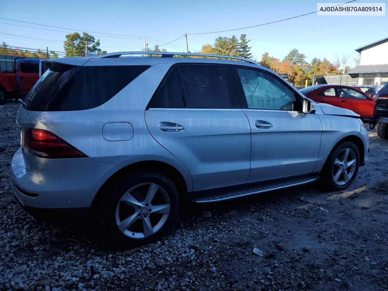 2016 Mercedes-Benz Gle 350 4Matic VIN: 4JGDA5HB7GA809514 Lot: 74518154