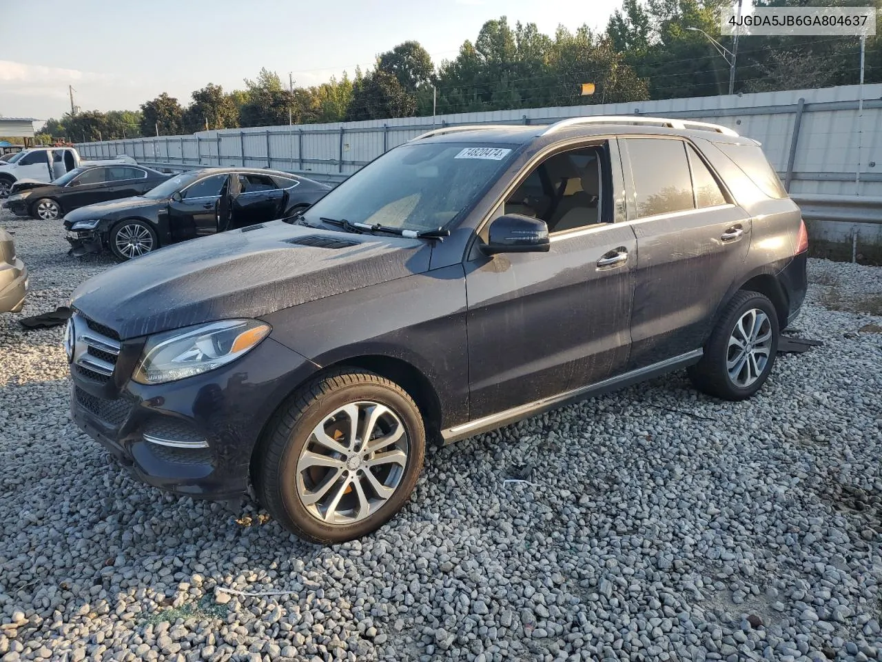 2016 Mercedes-Benz Gle 350 VIN: 4JGDA5JB6GA804637 Lot: 74820474