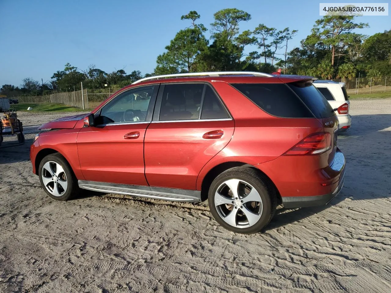 2016 Mercedes-Benz Gle 350 VIN: 4JGDA5JB2GA776156 Lot: 78945284