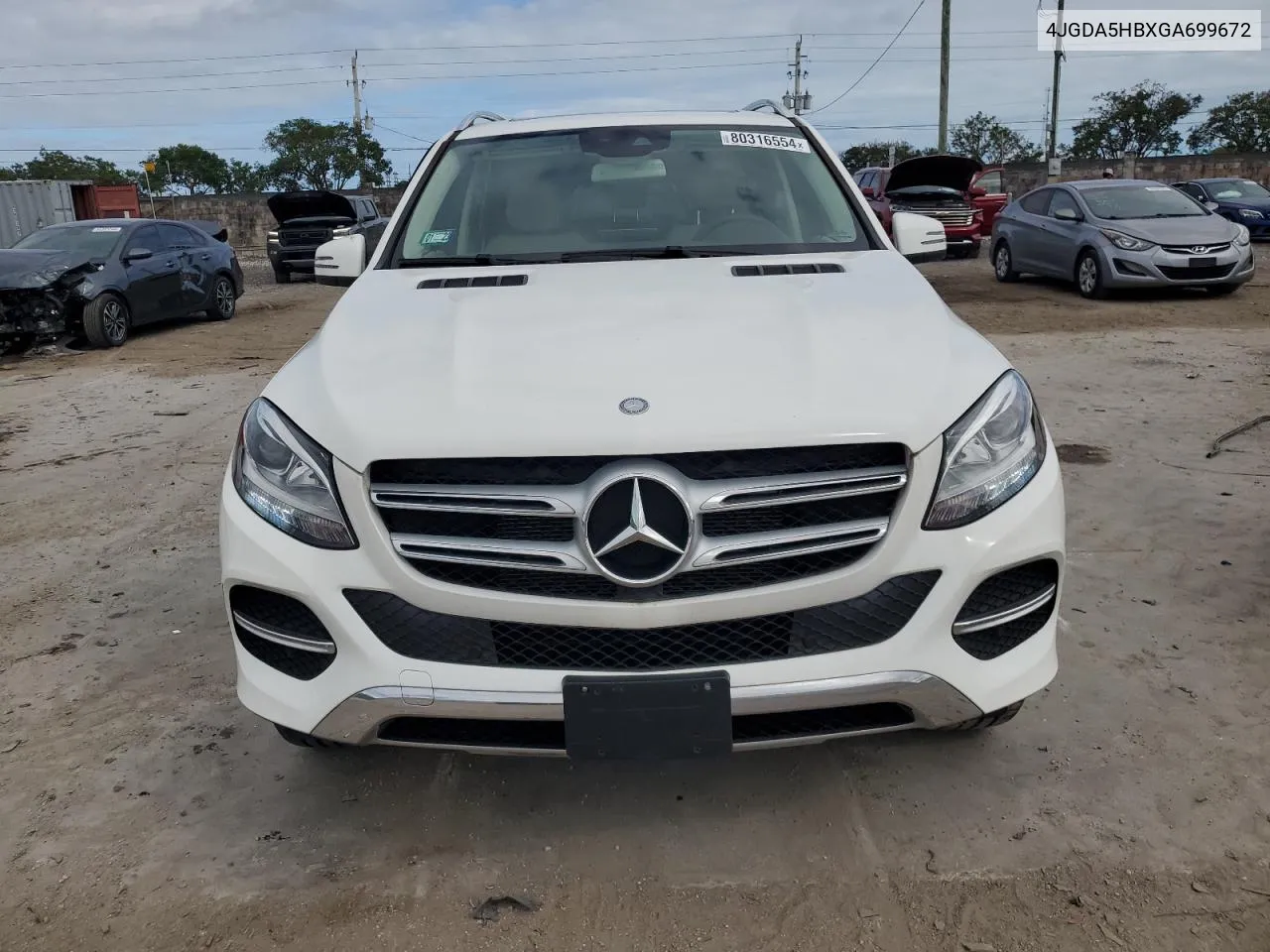 2016 Mercedes-Benz Gle 350 4Matic VIN: 4JGDA5HBXGA699672 Lot: 80316554