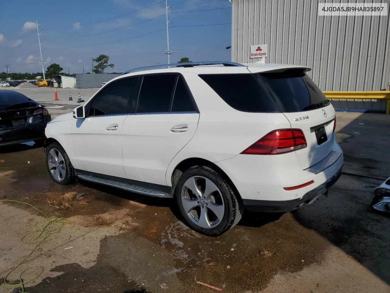 2017 Mercedes-Benz Gle 350 VIN: 4JGDA5JB9HA835897 Lot: 59149104