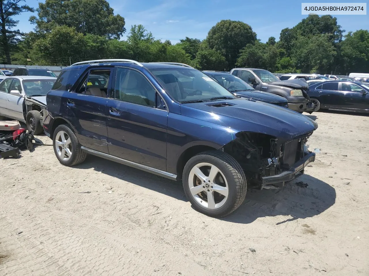 2017 Mercedes-Benz Gle 350 4Matic VIN: 4JGDA5HB0HA972474 Lot: 61121274