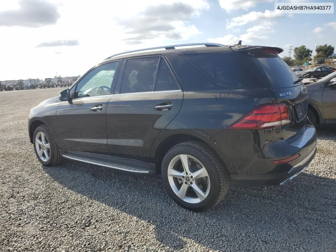 2017 Mercedes-Benz Gle 350 4Matic VIN: 4JGDA5HB7HA940377 Lot: 72045044