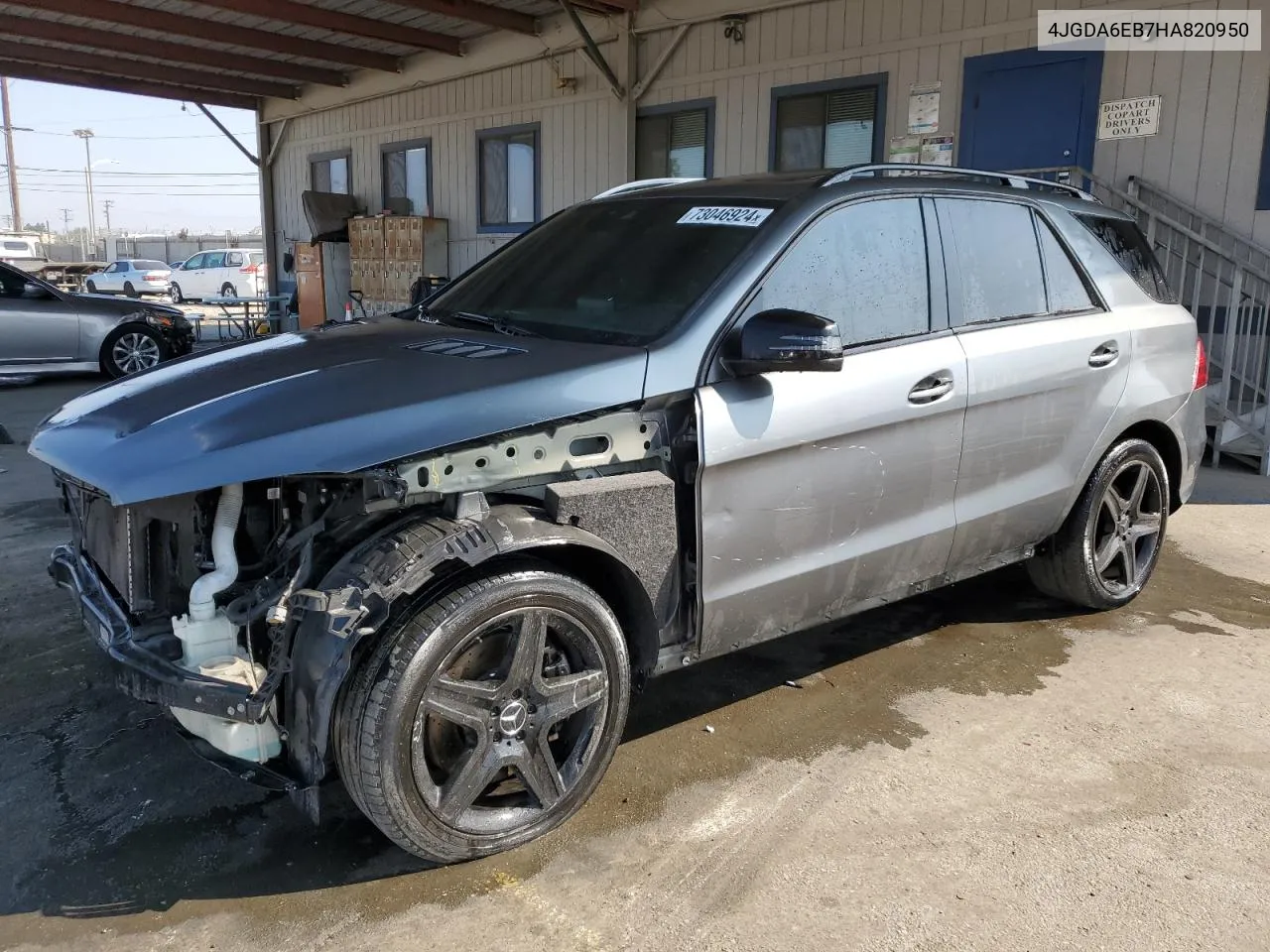 2017 Mercedes-Benz Gle 43 Amg VIN: 4JGDA6EB7HA820950 Lot: 73046924