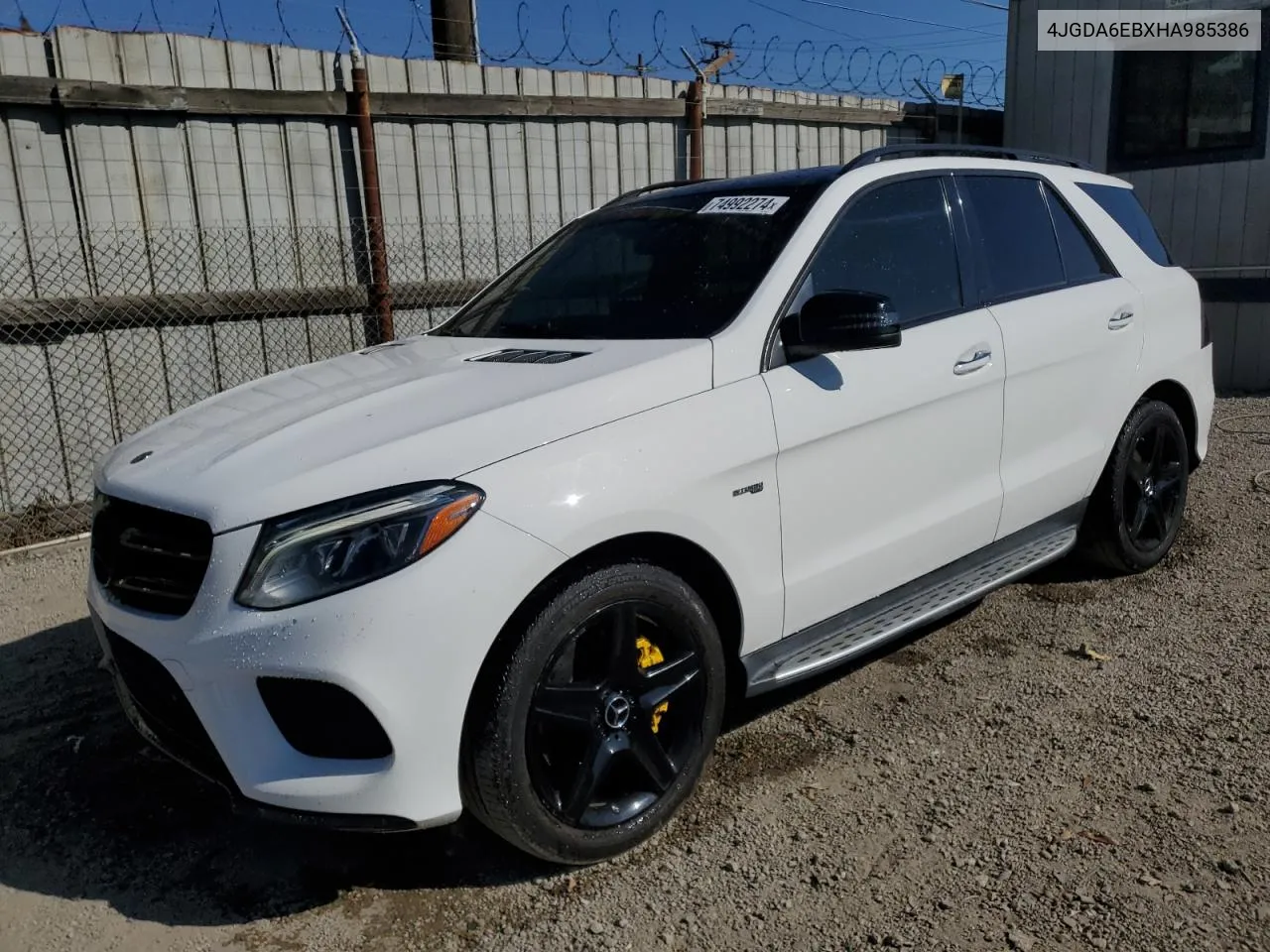 2017 Mercedes-Benz Gle 43 Amg VIN: 4JGDA6EBXHA985386 Lot: 74992274