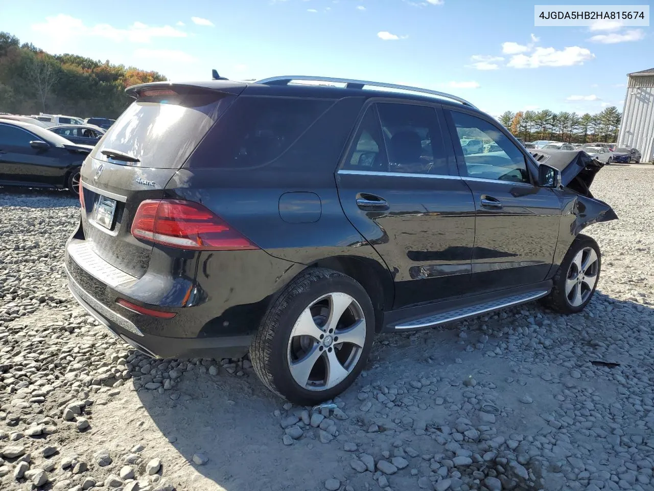 2017 Mercedes-Benz Gle 350 4Matic VIN: 4JGDA5HB2HA815674 Lot: 76510904