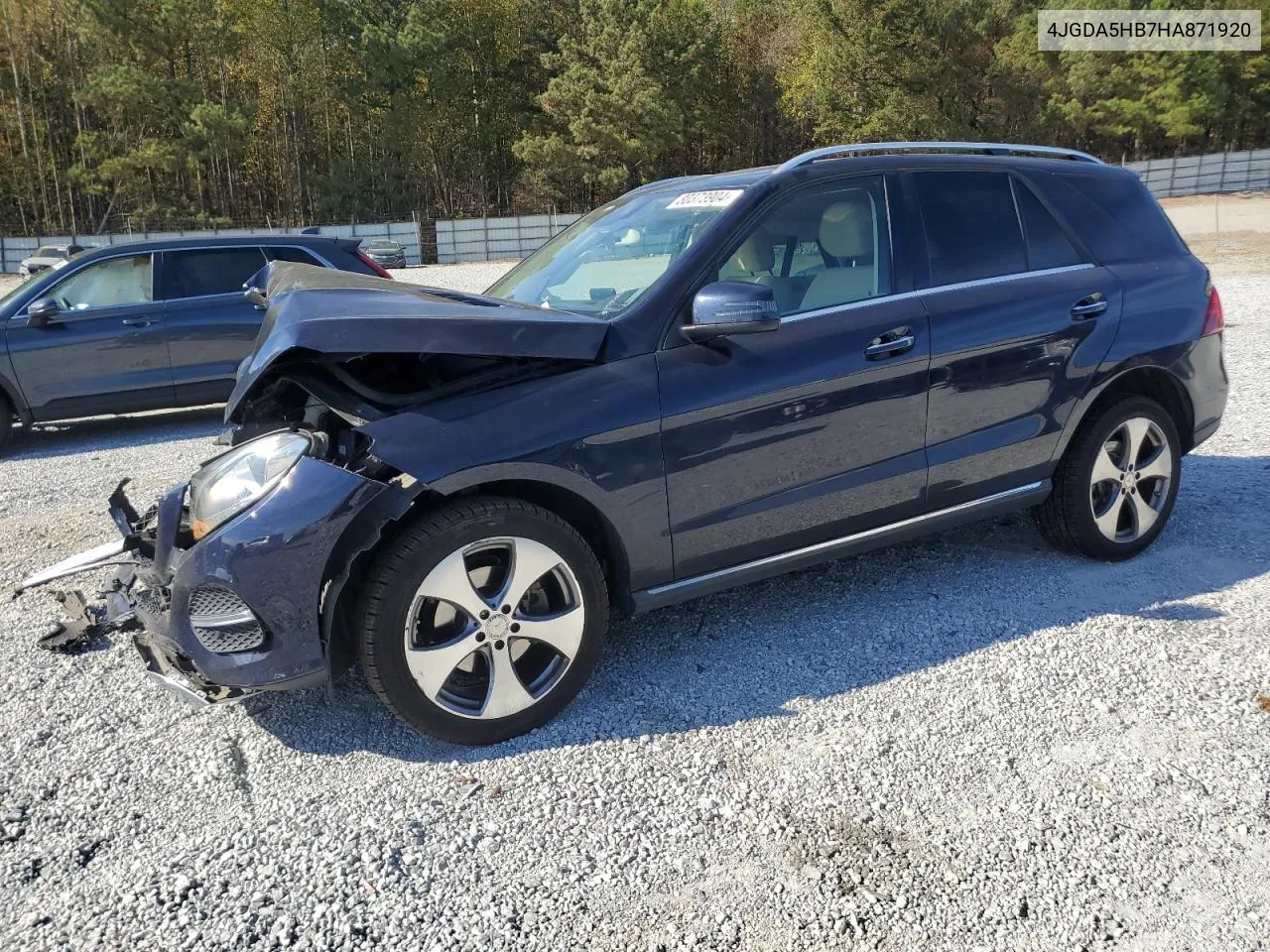 2017 Mercedes-Benz Gle 350 4Matic VIN: 4JGDA5HB7HA871920 Lot: 80373904