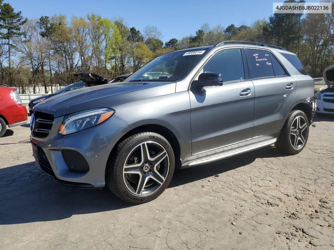 2018 Mercedes-Benz Gle 350 4Matic VIN: 4JGDA5HB8JB022136 Lot: 48806514