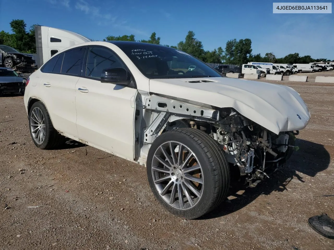 2018 Mercedes-Benz Gle Coupe 43 Amg VIN: 4JGED6EB0JA113641 Lot: 51810354