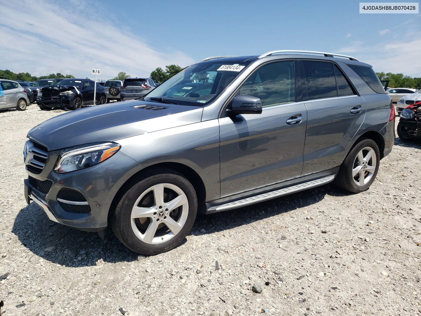 2018 Mercedes-Benz Gle 350 4Matic VIN: 4JGDA5HB8JB070428 Lot: 61884134