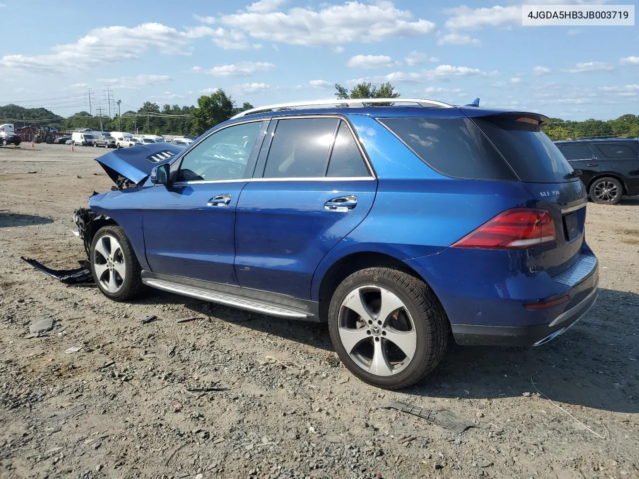 2018 Mercedes-Benz Gle 350 4Matic VIN: 4JGDA5HB3JB003719 Lot: 70475504