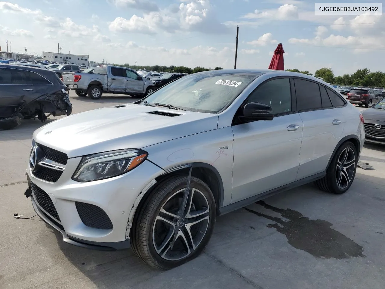 2018 Mercedes-Benz Gle Coupe 43 Amg VIN: 4JGED6EB3JA103492 Lot: 70619294