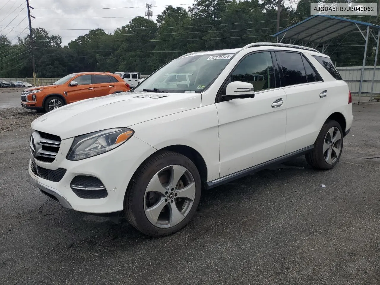 2018 Mercedes-Benz Gle 350 4Matic VIN: 4JGDA5HB7JB040062 Lot: 72976264