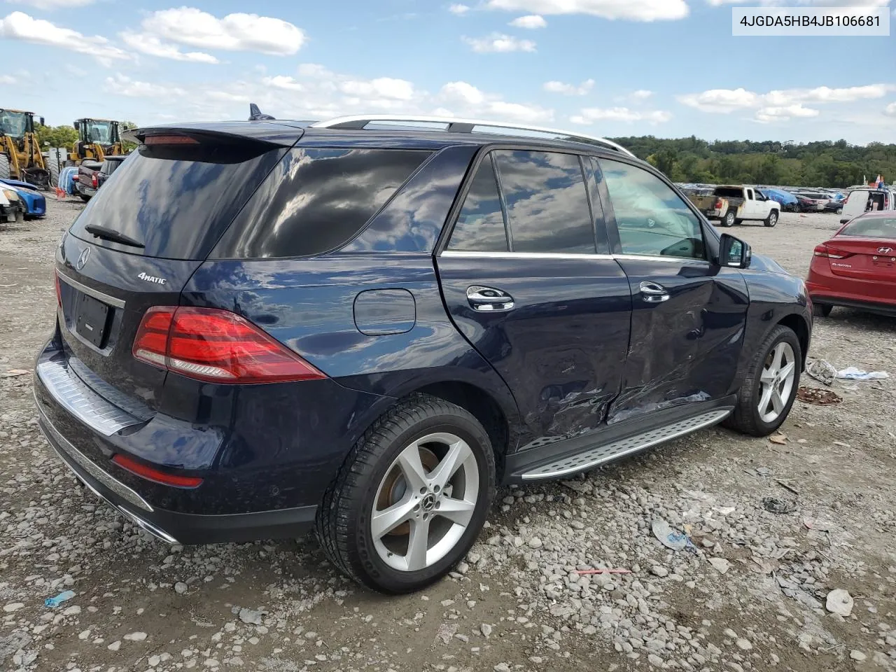 2018 Mercedes-Benz Gle 350 4Matic VIN: 4JGDA5HB4JB106681 Lot: 73216454