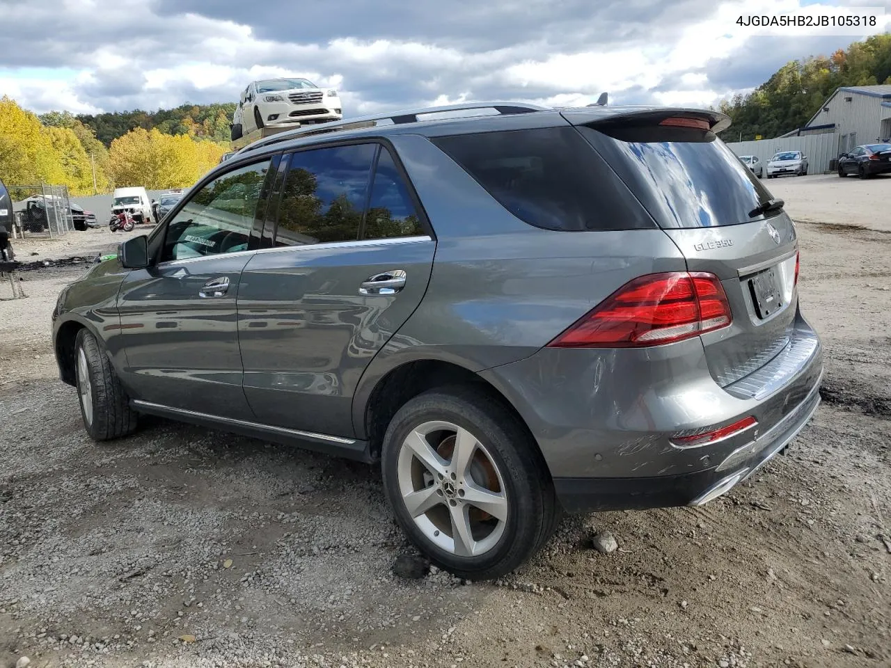 2018 Mercedes-Benz Gle 350 4Matic VIN: 4JGDA5HB2JB105318 Lot: 74439554