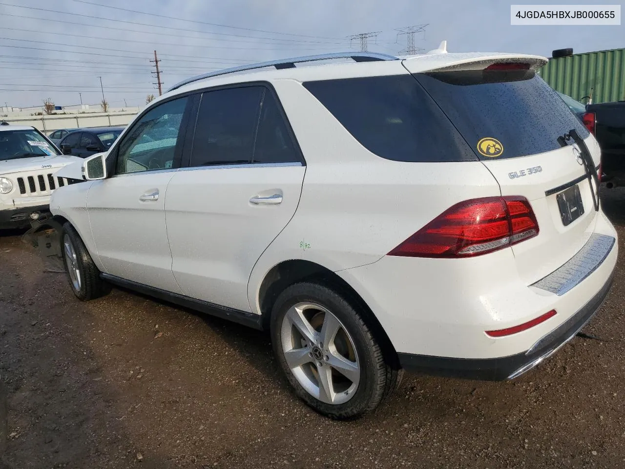 2018 Mercedes-Benz Gle 350 4Matic VIN: 4JGDA5HBXJB000655 Lot: 77434874