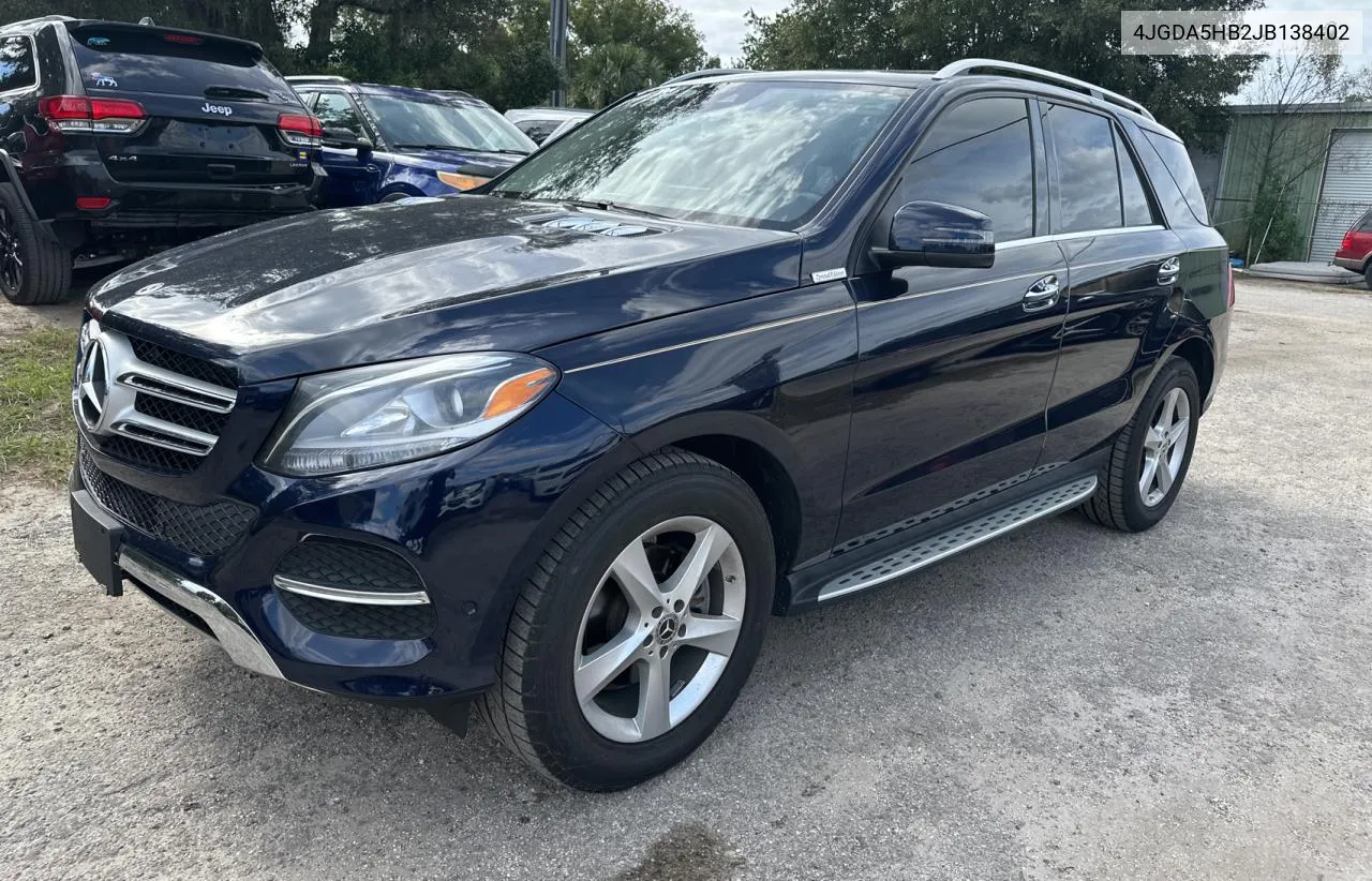 2018 Mercedes-Benz Gle 350 4Matic VIN: 4JGDA5HB2JB138402 Lot: 81739864